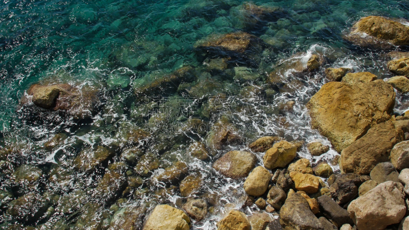 海洋,泉,石头,波浪,海滩,自然,美,式样,成一排,水平画幅