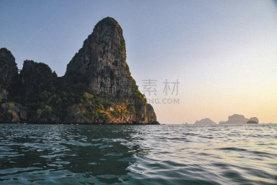 泰国,莱雷海滩,亚洲,东南亚,图像,海洋,无人,海岸线,岩层,岩石