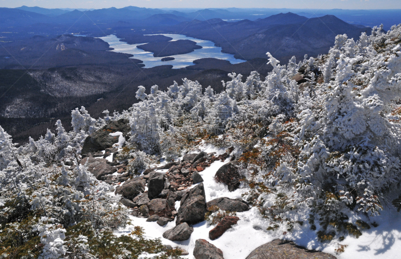 白面山,纽约州,阿迪朗达克州立公园,摄像机拍摄角度,马西山,塞拉透格斯普林,萨拉托加,乔治湖,卡茨基尔山脉,糖枫