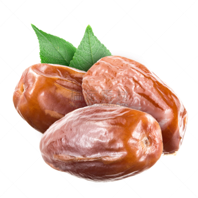 枣椰子,白色,叶子,分离着色,一个物体,背景分离,热带气候,食品,成分