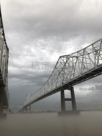 纽奥尔良,桥,路易斯安那州,密西西比河,约旦河西岸,东亚,伦敦城,河岸,垂直画幅,天空