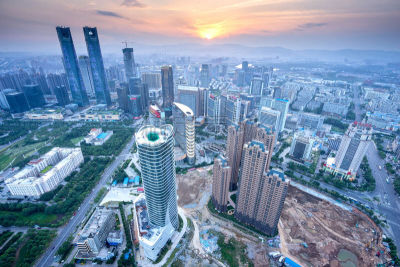 伦敦城,南昌市,江西省,美,水平画幅,夜晚,交通,都市风景,现代,河岸