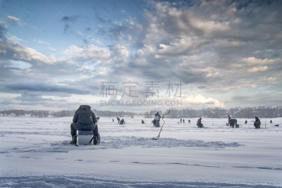 冬天,自然,背景聚焦,冷,顿涅茨克,水平画幅,雪,户外,湖,成年的