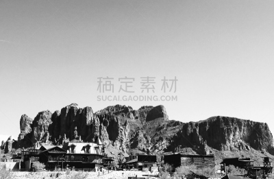 废城,淘金热,金矿,亚利桑那,鬼,采矿业,美国,水平画幅,山,无人