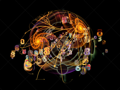 设计元素,网络空间,纳米技术,绘画插图,实验室,明亮,黑色背景,想法,同心,设计