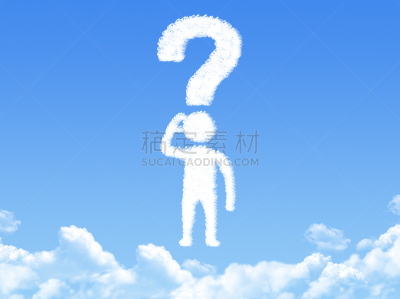 云,问号,形状,男人,商务,风,记忆,梦想,想法,天空