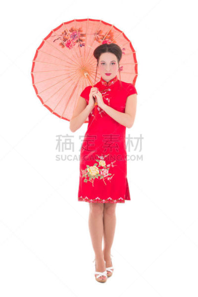伞,连衣裙,红色,分离着色,艺妓,垂直画幅,美,美人,异国情调