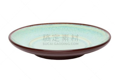 烹调用具,空板,盘子,褐色,绿色,背景,华丽的,白色背景,分离着色,茶