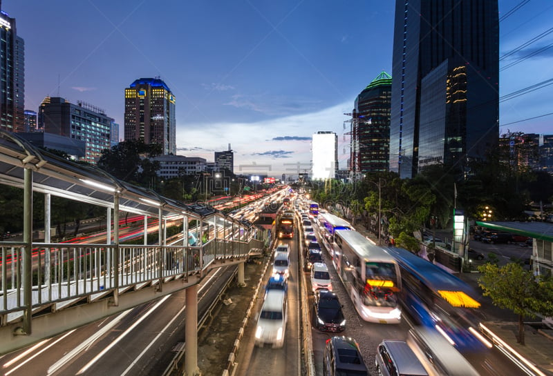 商务,公路,交通,雅加达,光轨,印度尼西亚,居住区,室内过夜,天空,夜晚