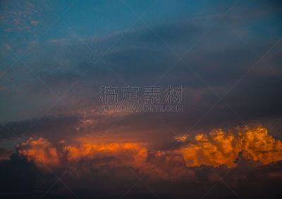 埃朗根,积雨云,黄昏,太阳,德国,在上面,伦敦城,巴伐利亚,自然,天空