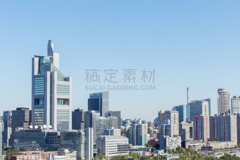 北京cbd,中央电视台总部大楼,天空,水平画幅,高视角,夜晚,无人,户外,都市风景,现代