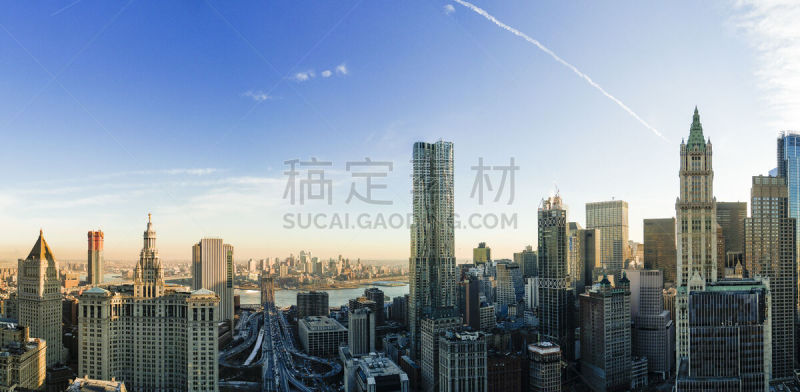 纽约,风景,城市天际线,布鲁克林桥,布鲁克林,全景,建筑外部,市区,曼哈顿,方形画幅