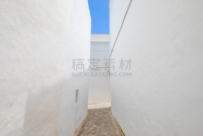狭窄的,巷,安达卢西亚,白色,水平画幅,古城,传统,对称,著名景点,阿拉伯风格
