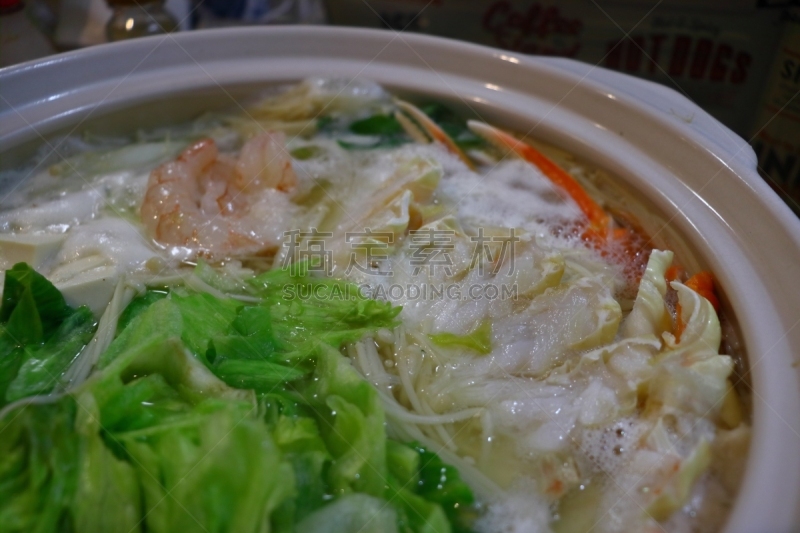日本食品,波特派,蟹笼,热,煮食,酱汁,餐具,炖品,鱼类,白色