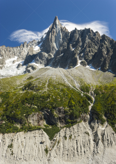 冰河,米迪德鲁峰,勃朗丛山,垂直画幅,天空,悬崖,岩石,雪,无人,户外