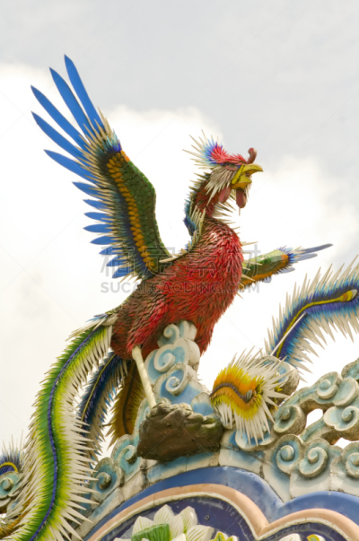 凤凰,道教,垂直画幅,灵性,佛,无人,动物,鸟类,多色的