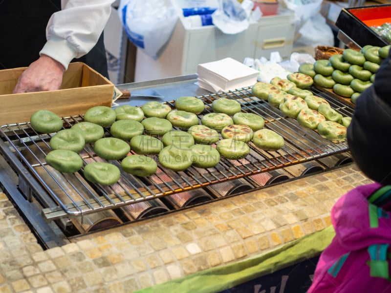 米,草,吉野,日本,小吃,菜豆,面粉,团子,贩卖