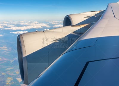 空中客车a380,机翼,在上面,云,涡轮喷气发动机,最大,喷气机,航空业,天空,风