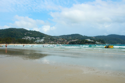 海滩,普吉岛,天空,美,度假胜地,水平画幅,沙子,无人,海港,帕通海滩