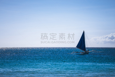 桨叉架船,海洋,有帆船,一只动物,对称,水,天空,风,休闲活动,夏天