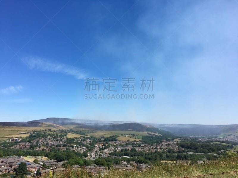 火,曼彻斯特,saddleworth moor,云,英国,英格兰,曼彻斯特市,摩尔人风格,停泊的,户外