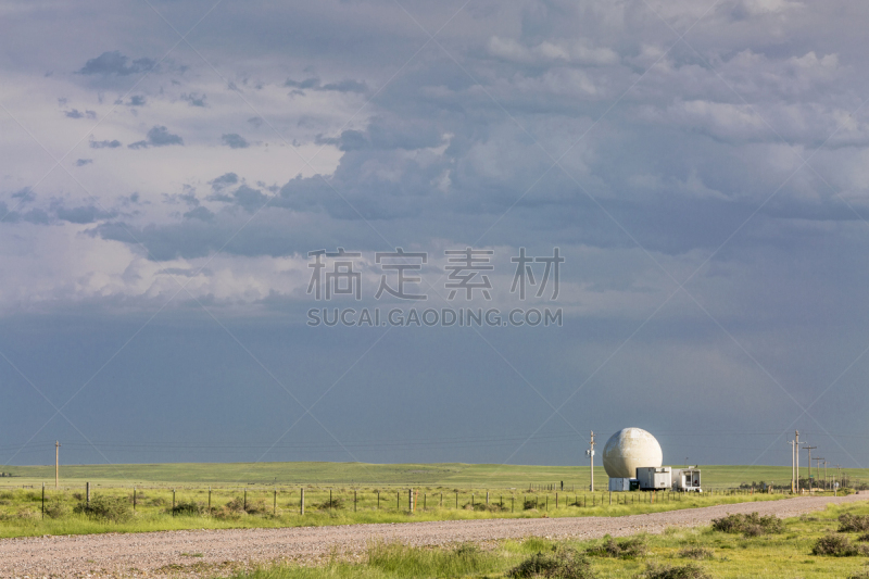 雷达,天气,波尼印第安国家草场,气象学家,水平画幅,圆顶建筑,绿色,草原,科学,户外