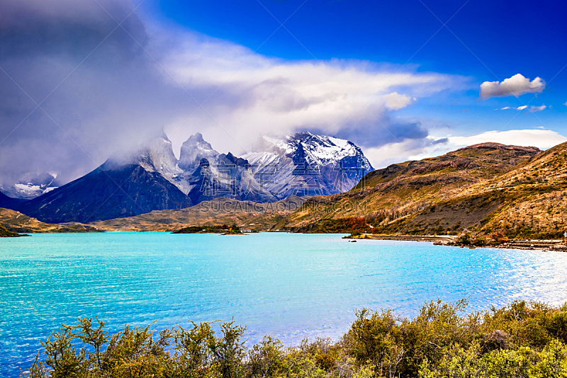 智利,百内犄角双峰,巴塔哥尼亚,澎湖,麦哲伦－智利南极区,冰球,两极气候,南美,天空,水平画幅
