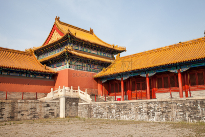 北京,建筑,远古的,故宫,桨叉架船,中式庭院,日落时分,庭院,古代,亭台楼阁