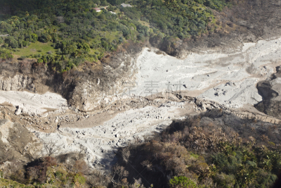 蒙特塞拉特,灰,苏弗里埃尔火山,火山碎屑流,英属蒙塞拉特岛,自然,旅游目的地,水平画幅,无人,西印度群岛