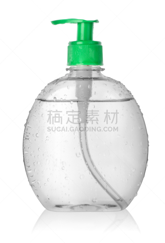 喷雾瓶,垂直画幅,水,绿色,无人,白色背景,塑胶,背景分离,工具,家务