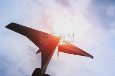 两翼昆虫,纸飞机,人造的,飞机,水平画幅,无人,2015年,梦想,商务,摄影