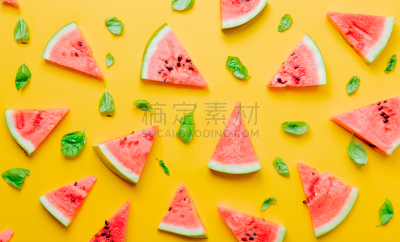 西瓜,罗勒,高视角,动物的顶撞行为,维生素a,宠物食品,购物车,沙冰,水平画幅,素食