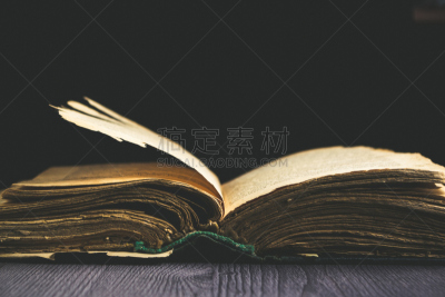 书,暗色,背景,开着的,古典式,书籍装帧,书签,起源,艺术,水平画幅