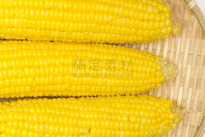 玉米,饮食,水平画幅,甜玉米,无人,湿,夏天,篮子,熟的,特写