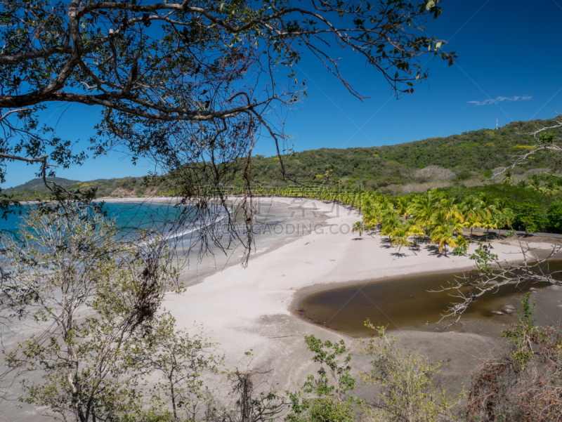 playa carrillo,萨马腊,自然,度假胜地,水平画幅,沙子,无人,蓝色,夏天,泻湖