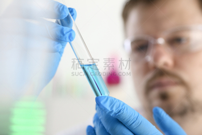化学家,玻璃杯,拿着,男性,试管,装管,科学实验,家庭生活,实验室,营养品