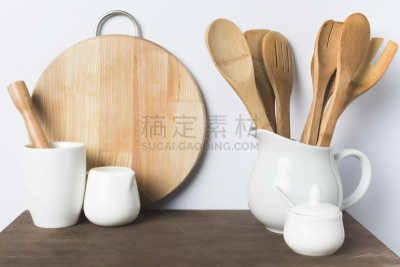 木制,厨房器具,餐具,水平画幅,无人,研磨器,家庭生活,组物体,锅,特写