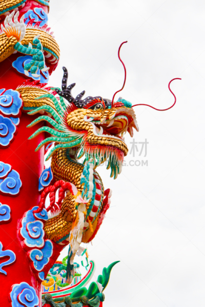 龙,刺刀,天空,手艺,灵性,艺术,符号,巨大的,特写,泰国