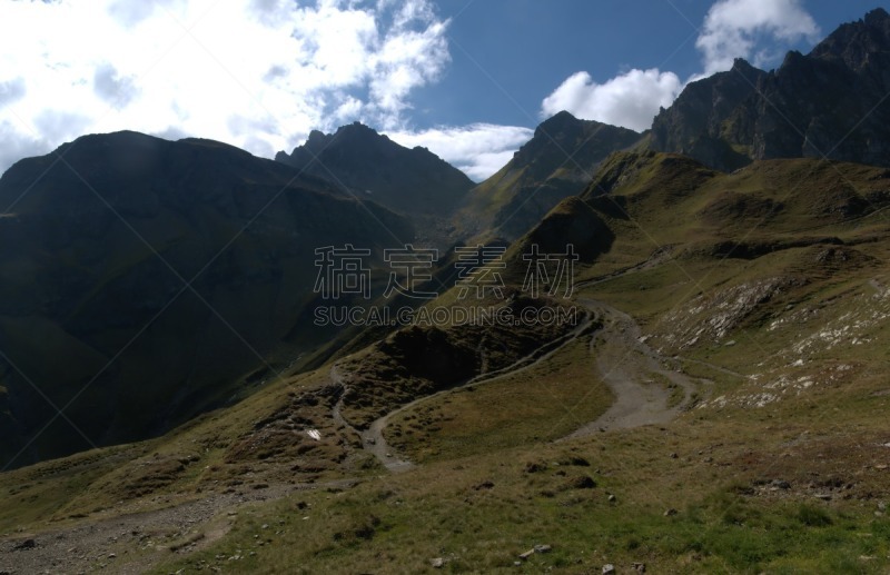 极端地形,五只动物,湖,萨尔甘斯,风景,云,图像,阿尔卑斯山脉,瑞士阿尔卑斯山,日光