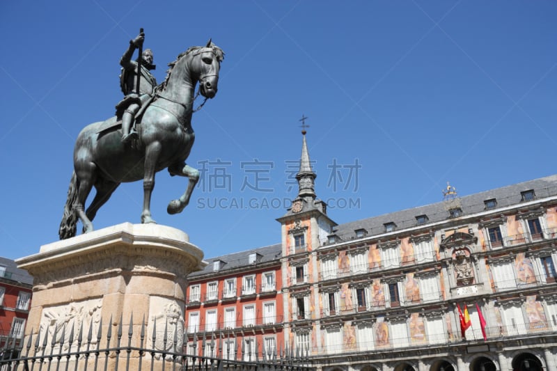 马德里,烘焙之家,casa de la panaderia,大广场,马约尔广场,纪念碑,水平画幅,建筑,宫殿