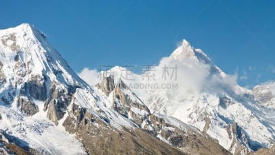 喀喇昆仑山,巴基斯坦,山,玛夏布洛姆峰,玛夏布罗姆山,保特罗冰川,伯尔蒂斯坦,斯卡都,天空,水平画幅