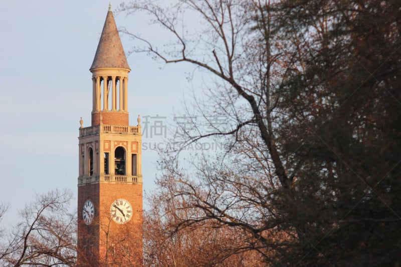 查普希尔,钟楼,全国大学生体育协会,美国,水平画幅,无人,摄影