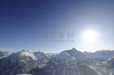 山,自然,天空,水平画幅,地形,雪,无人,蓝色,全景,滑雪运动