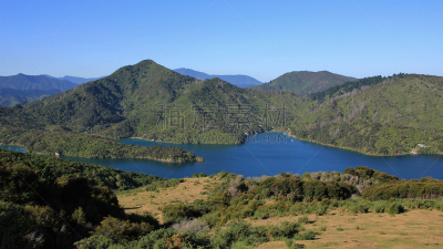 新西兰,痕迹,看风景,夏洛特,伊丽莎白二世,水,天空,休闲活动,水平画幅,山