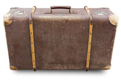 过时的,手提箱,剪贴路径,旅途,一个物体,背景分离,行李,1940年至1949年,复古风格,肮脏的