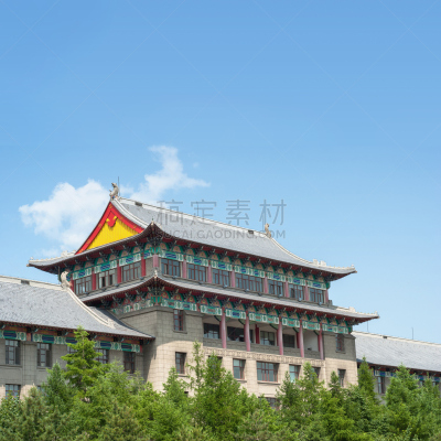 亭台楼阁,建筑外部,风格,哈尔滨,建筑檐口,留白,无人,古老的,古典式,早晨