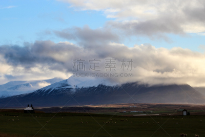 上帝瀑布,秋天,冰岛国,华贵,东北方向,禅宗,色彩鲜艳,河流,乡村风格,瀑布