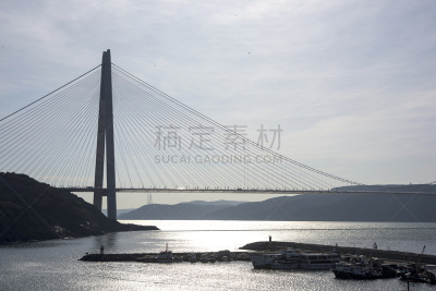 长时间曝光,亚武兹苏丹塞利姆大桥,土耳其,云景,伊斯坦布尔,照明设备,曙暮光,云,黄昏,自然美