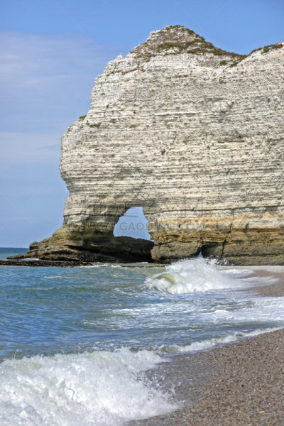 法国,诺曼底,诺曼底埃特塔尔海滩,white cliffs,著名自然景观,大西洋,著名景点,自然美,海岸线,鹅卵石