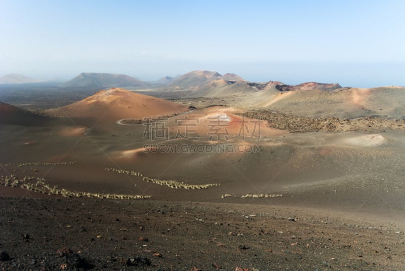 timanfaya national park,火山,兰萨罗特岛,水平画幅,无人,火山地形,大西洋群岛,户外,加那利群岛,山